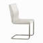 Ensemble de 2 chaises d'appoint rembourrées en similicuir blanc avec pieds en forme de L
