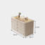 Vitrine à bijoux 39,37 po beige avec compartiments de rangement de style tiroir