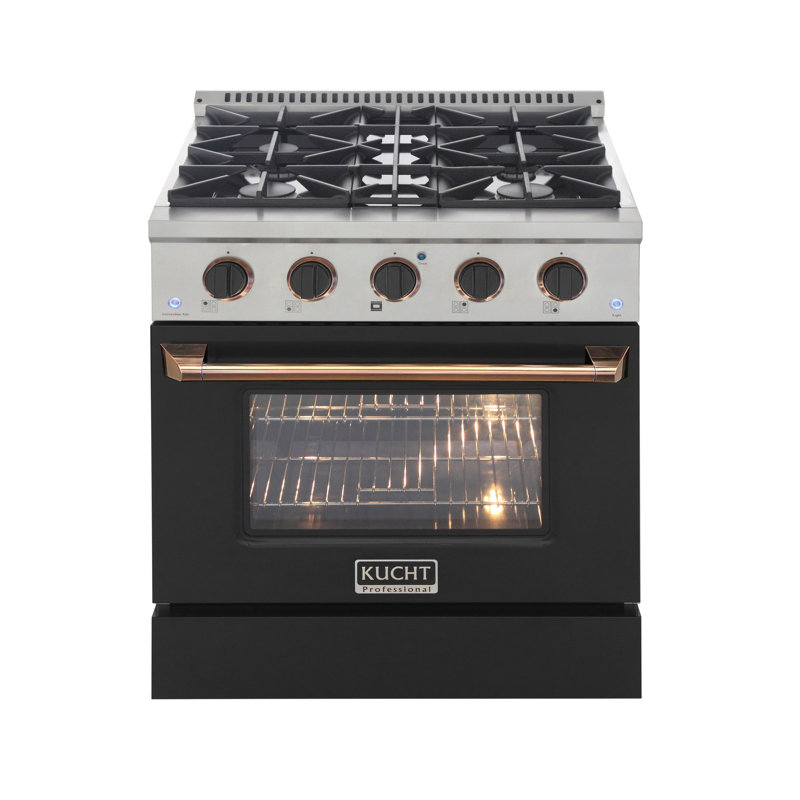 30" 4.2 cu. ft. Freestanding Liquid Propane with Convection Oven, Liquid Propane, Black