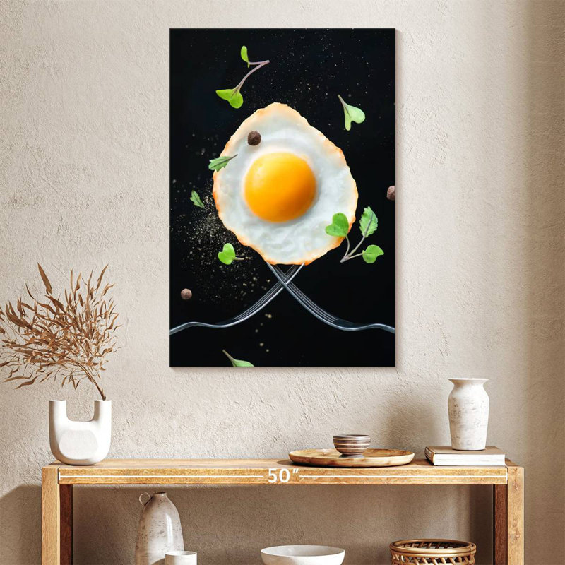 Yarlin Fried Egg For Breakfast, 39" H x 26" W