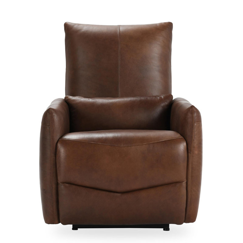 Thaya Leather Power Recliner Chair, Antique Brown Genuine Leather