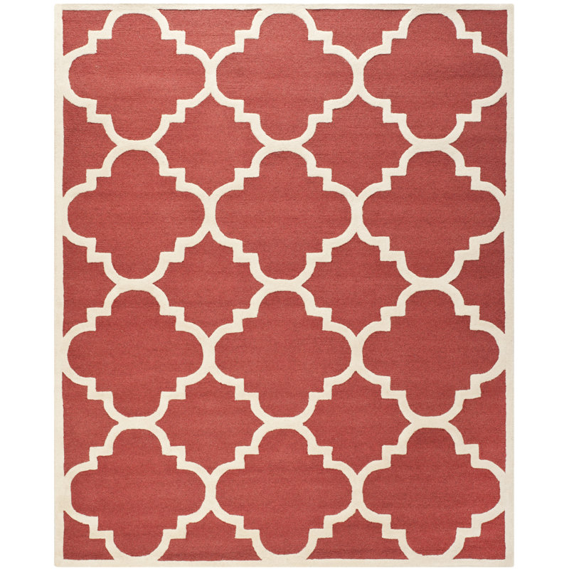 Cannen Hand Tufted Wool Geometric Rug, Rectangle 10' x 14'