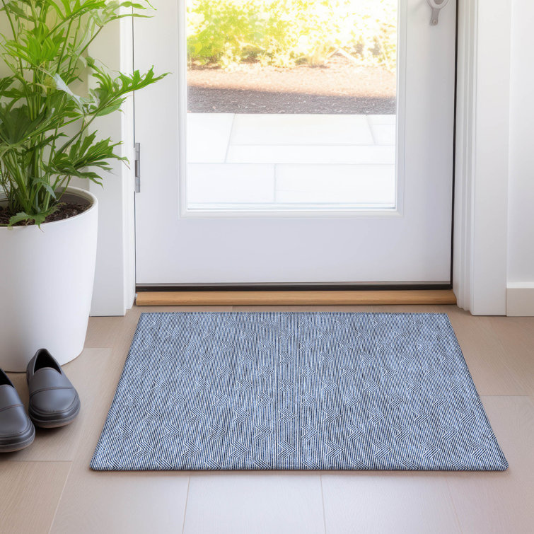 Premium Machine Washable Prisco Blue Rug