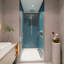 Porte de douche pivotante universelle ajustable 1 3/8 po - Verre trempé 1/4 po, poli, rainure murale, poignée en acier inoxydable de qualité # 304, installation facile, système lisse, fuite efficace