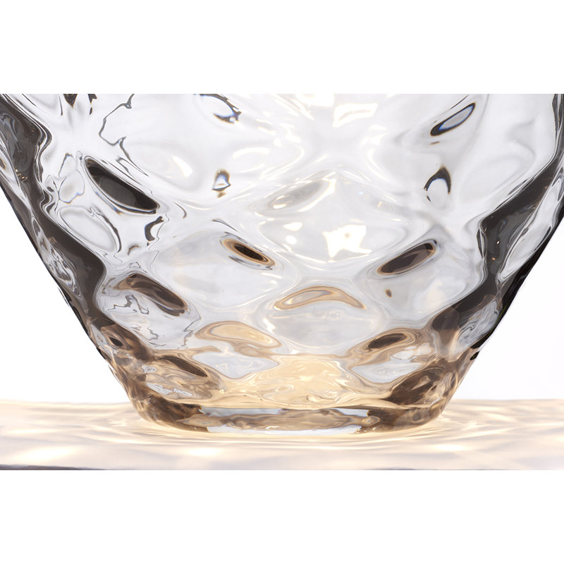 Blue Blown Glass 4 Way Table Lamp, Smoked Gray