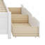 Lit plateforme avec rangement à deux tiroirs et tête de lit-107329626