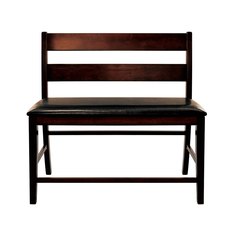 Transitional Style Counter Height Bench With Backrest