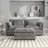 Luxurious Oversized Double Sofa with Chenille Fabric and Removable Armrests-1268184557