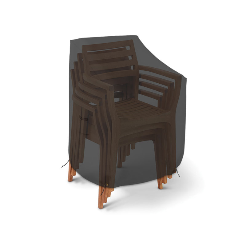 Housse de chaise de patio empilable imperméable à haute densité, housse de chaise longue d'extérieur toutes saisons, PVC