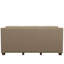 Tucker 90" Wide El Paso Ivory Leather Reclining Sofa
