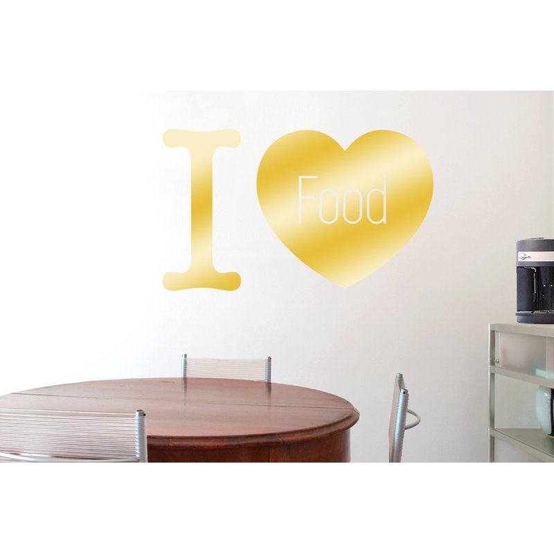 Food & Beverage Wall Decal, Shiny Gold, Large
