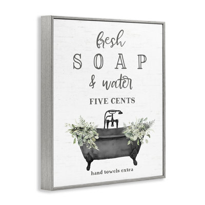 Giclée encadrée de savon et d'eau fraîche, design par Lettré et doublé