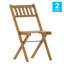Chaises de bistro de patio pliantes en bois d'acacia intérieur / extérieur Enerson
