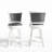 Swivel Upholstered Counter Stool with Solid Wood Frame-814318229-820862594