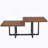 Perfectly Integrating Modern and Scandinavian Styles-Dark Walnut Double-Deck Coffee Table, Dimensions 47*23.5*18.