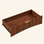 Commode à 3 tiroirs cannelée, commode haute de style Mid-Century avec design rainuré vertical, armoire de rangement en bois massif avec poignées en métal pour le salon de la chambre à coucher