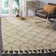 Aderonke Hand Tufted Wool/Cotton Geometric Rug in Beige