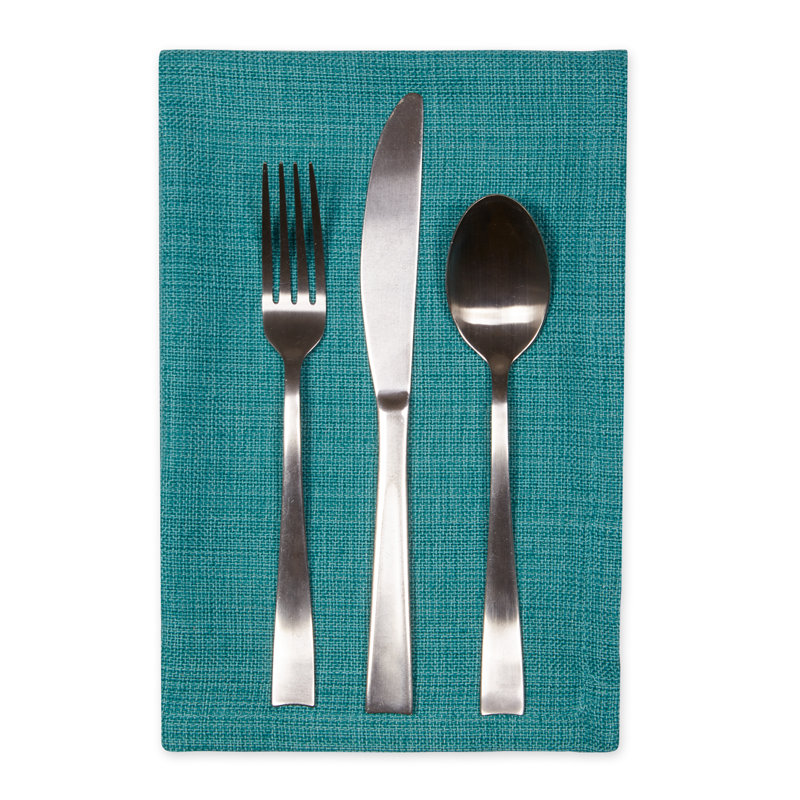 Cotton Blend Solid Colour Square Napkin, Teal