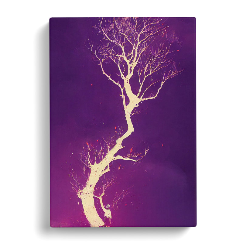 Fedeli Plum Tree Splash - Wrapped Canvas, 50cm H x 35cm W x 3cm D