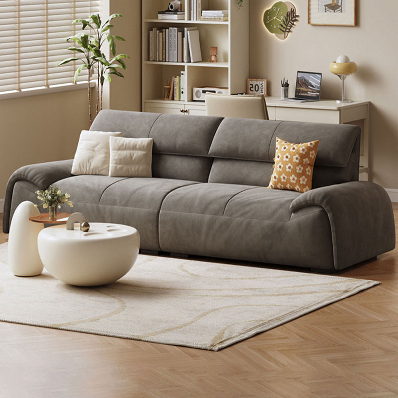 Canapé modulaire en velours, 31.5" H x 85.83" W x 36.22" D, Gris foncé