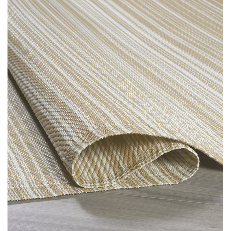 Tapis d'extérieur à rayures Geo Modern, Tapis de couloir de 9 pi x 18 pi