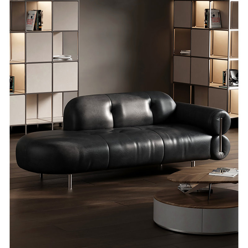 Canapé inclinable en cuir de style simple, Orienté à droite