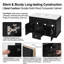 Meuble-lavabo mural noir 36 po avec lavabo en céramique, 2 portes et 2 tiroirs-130970928