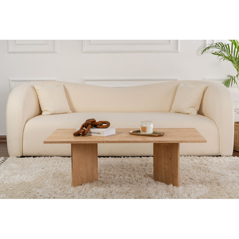 Table basse moderne en noyer, 120 x 40 x 60 cm, 100% panneau de particules enduit de mélamine, épaisseur: 0 cm, conception robuste, capacité de charge de 25 kg