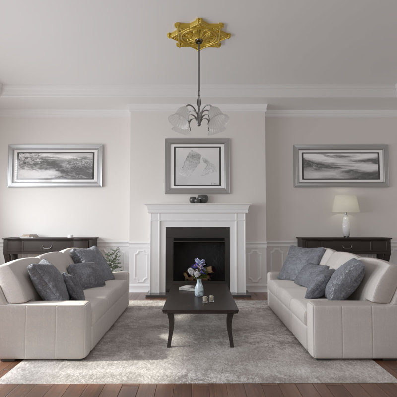 Médaillon de plafond Endurathane Antilles, diamètre extérieur de 38 1/4 po x P 1 1/2 po (convient aux auvents jusqu'à 6 po)