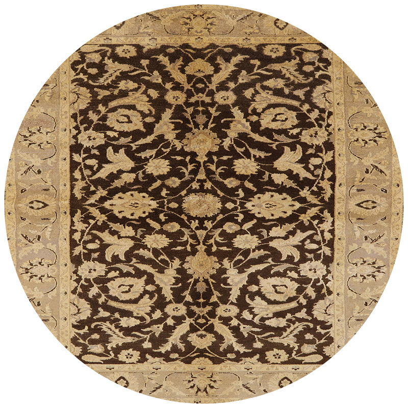 Tapis oriental beige / brun Laurelei, Rond 3 pi
