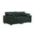 2 - Piece Upholstered Green Faux Rabbit Fur Flannel Reversible Modular Sofa Living Room Sectional Couch-569984571