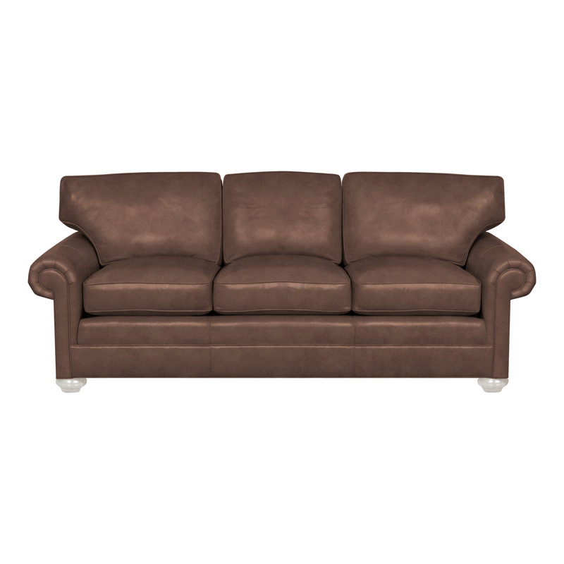Main Street Sofa, Regent Mink Genuine Leather, Navajo