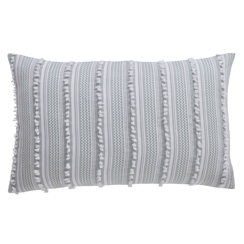 Gray King Cotton Comforter Set with Textured Stripes