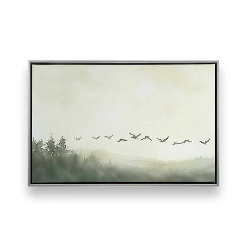 Toile roulée Skyward Silhouettes, Cadre en chrome poli, H 12,75 po x l 18,75 po x P 1,75 po