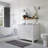 43'' Single Bathroom Vanity with Carrara Marble Top-85364269