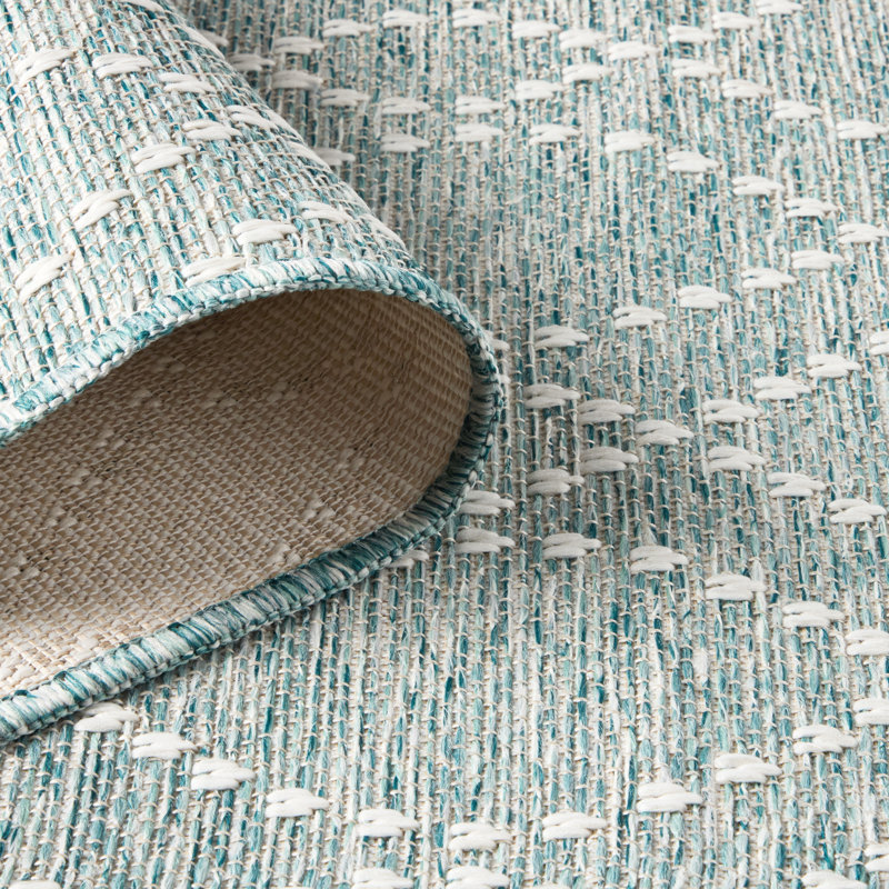NICOLE MILLER NEW YORK Corin Distressed Outdoor Area Rug, Rectangle 5'3" x 7'3"