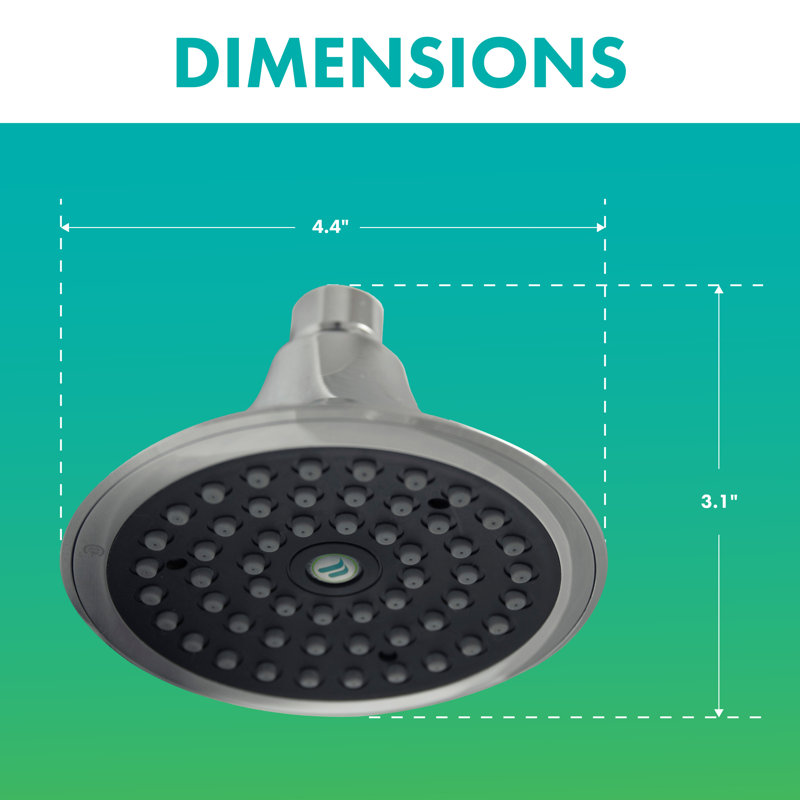 Chrome Medium Round Wall Mounted Rain Shower Head