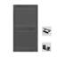 Porte de grange en panneau de fibres à densité moyenne, plaque de porte de grange solide recouverte d'une surface en PVC imperméable, assemblage simple, porte seulement-104611370-99418141