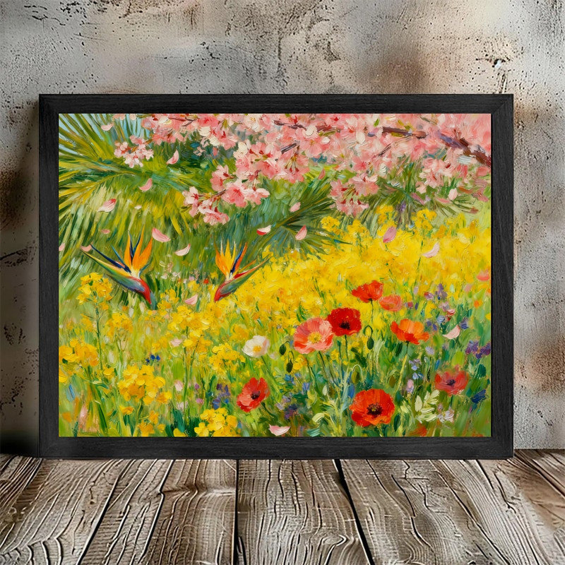 «Black», impression encadrée, impression de paysage de fleurs sauvages, H 11 po x l 9 po