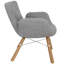 Chaise d'appoint en polyester - Chaise avec accoudoirs à motif patchwork-18666656