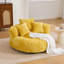 Pouf en velours côtelé souple pour adultes, confortable avec trois coussins et soutien lombaire
