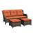 73'' Wide Wicker Patio Sofa with Cushions-678687851