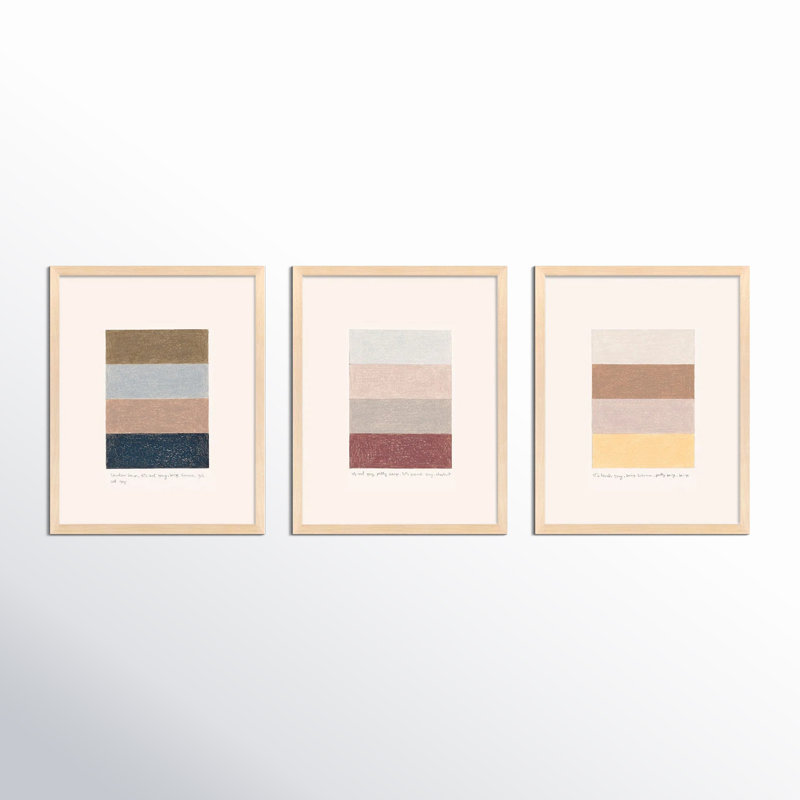 Stacks Painting by Beth James, Maple Framed, 25" H x 20" W x 1.25" D