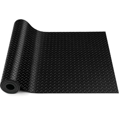 Rouleau de plancher de garage en PVC sur mesure Lita noir