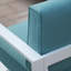 Causeuse de patio en aluminium avec coussins-618119273