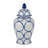 Cinya Ceramic Vase and Decorative Temple Jar with Lid - Elegant Flower Vase for Home Decor-89110052
