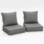 Coussins d'extérieur Braun 22x22x4 pour chaises de patio, coussins d'assise et de dossier pour intérieur/extérieur, coussins seulement (paquet de 2)-1528910199-1528910194-1528910205