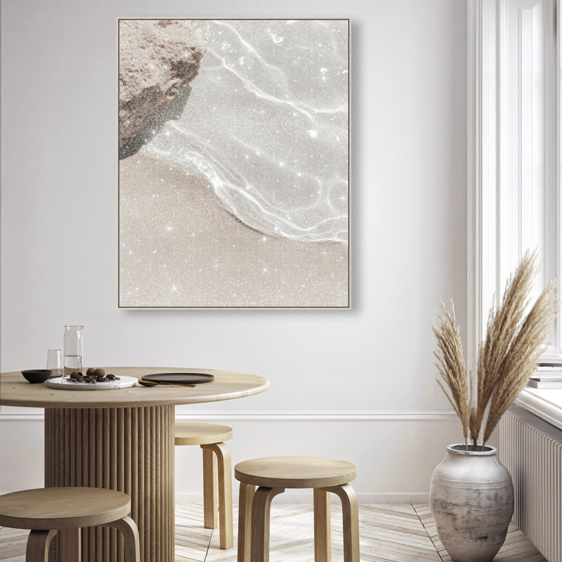 Crystalline Ripples Print by Oliver Gal, 25"H x 21"W, Silver Floater Frame