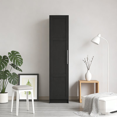 Armoire de rangement murale noire empilable 70,87 ", 15,75" x 15,75 "
