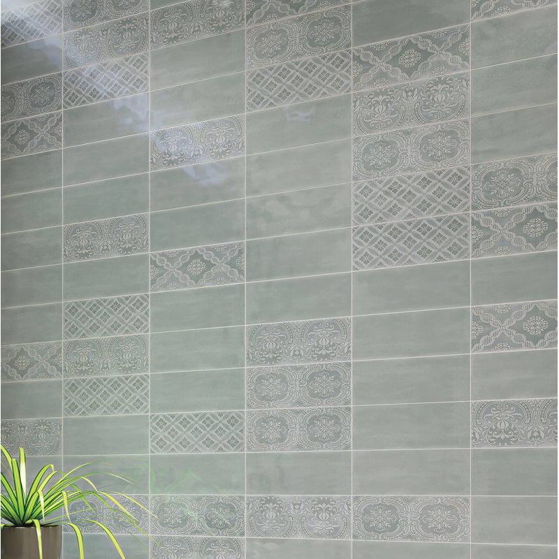 Maiolica Chantilly Macrame 4x10 Deco, Aqua